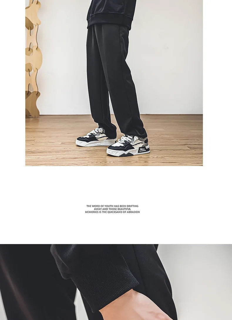 2025 New Men's Shoes Summer Versatile Thick soled Casual Flat Shoes Anti slip Youth Sports Trendy Shoes