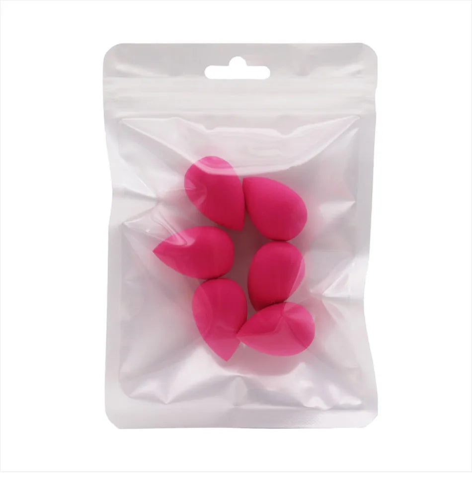 6pcs Mini Makeup Sponge Powder Cosmetic Puff Dry and Wet Sponge Concealer Liquid Foundation Beauty Women Make Up Accessories