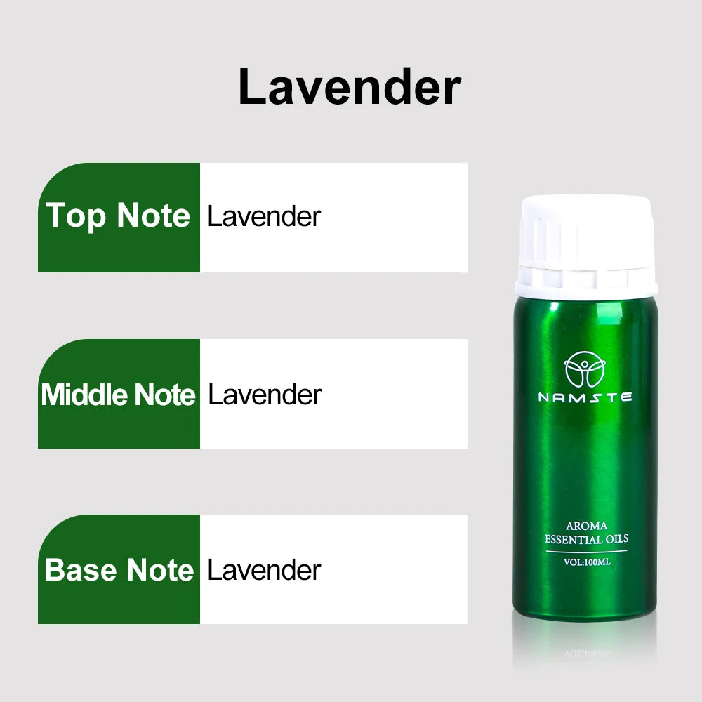 NAMSTE Hotel Perfume Oil 100ML Lavender Pure Essential Oils White Tea Coffee For Diffuser Aroma Oil Room Fragrance Air Freshener