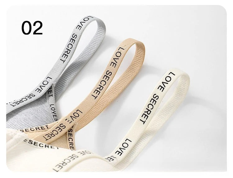 Comfortable Underwear Bar for Women Without Steel Rings Simple Push-up Shoulder Straps Top Up Bra Women's Underwire