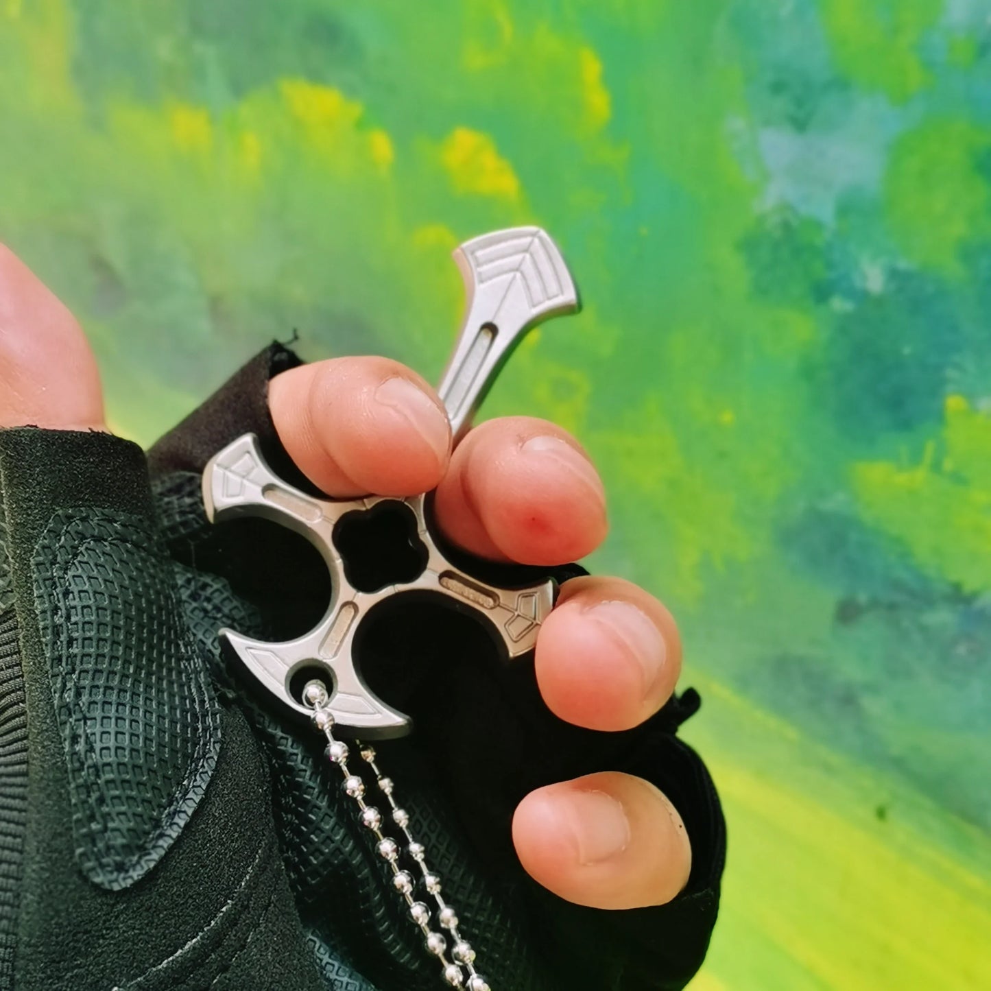 Cross Necklace For Men Self Defense Keychain Accessories With Beads Chain Pendants EDC Multi Tools Fashion Jewelry Cool Gadgets