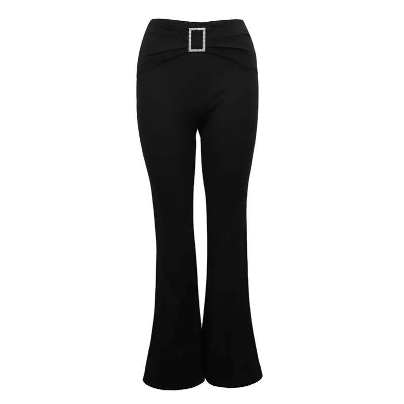 Summer New Women's Trousers Streetwear Fashion Sequined Black Sexy Pants Elegant Female Casual Slim Versatile Trousers Clothing