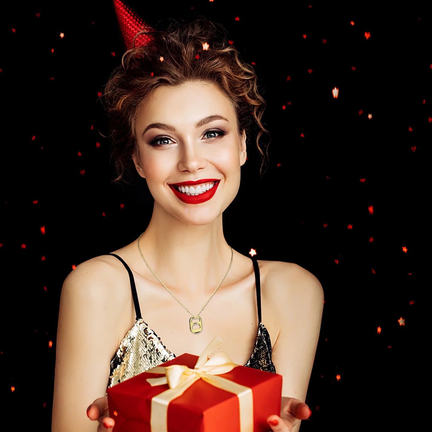 2 Pcs Pull-up Necklace Necklaces for Women Trendy Vintage Pretty Can Jewellery Alloy Girls Girlfriend