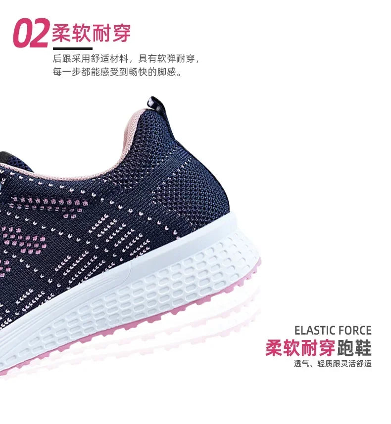Women's Shoes 2025 Spring New Fashion Soft Walking Flats Non-slip Casual Sport Tennis Shoes Athletic Sneakers for Lady
