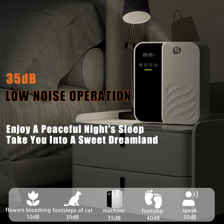 Aroma Diffuser 1000m³ Electric Scent Machine Smell Perfume Essential Oils Air Freshener 500ML Capacity Waterless Diffuser