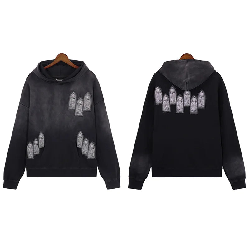 Autumn Winter Blue Light Apricot Who Decides War HoodieMen Women High Quality Real Photos Taken Diamond Studded Pullover