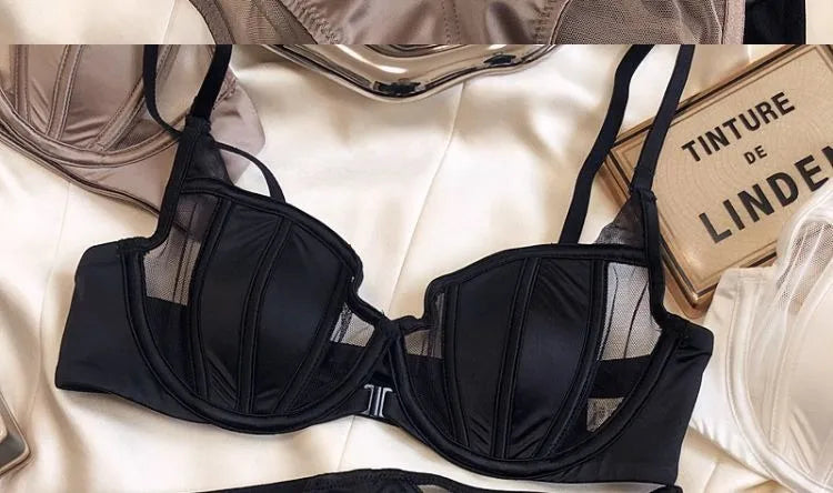 Women Underwear Bra Gather Small Breast and Thin Spring Summer Sexy Bra Front Buckle Pure Solid Intimate Clothing