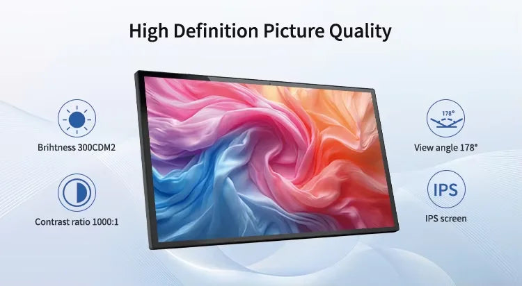 Smart Home Tablet Wall Mount with Double-Sided Lights 15.6 Inch FHD Touch Screen Android 14 8-Core 8G 128G POE for Home Automati