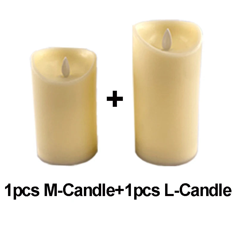 Flameless LED Candle Warm glowing decorative electric candles Home decorative candles for Ramadan Eid Festival Party Decor