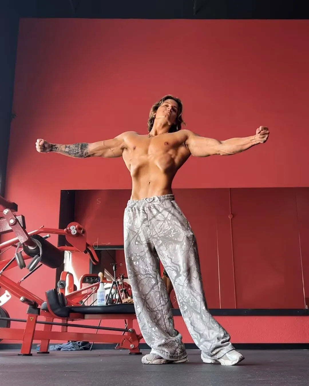 Men's pants New style Spring American digital camouflage print sports fitness Trousers loose and versatile wide-leg pants Man