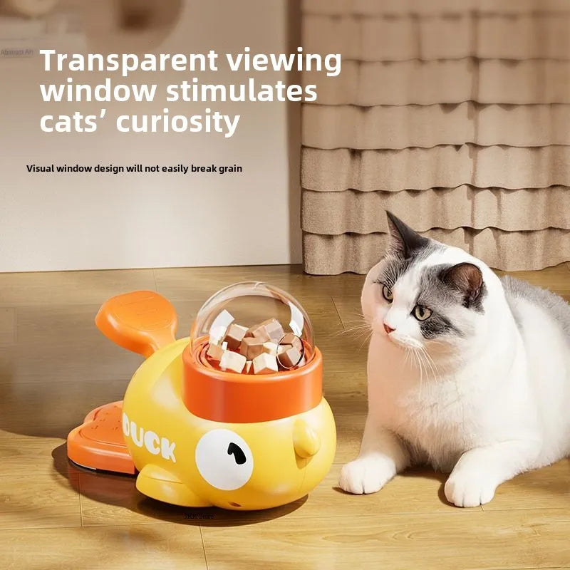 Pet Snack Feeder Dog Food Dispenser Automatic Feeder Puppy Cartoon Duck Design Used to Train Dogs Accessories Cats Cat Supplies