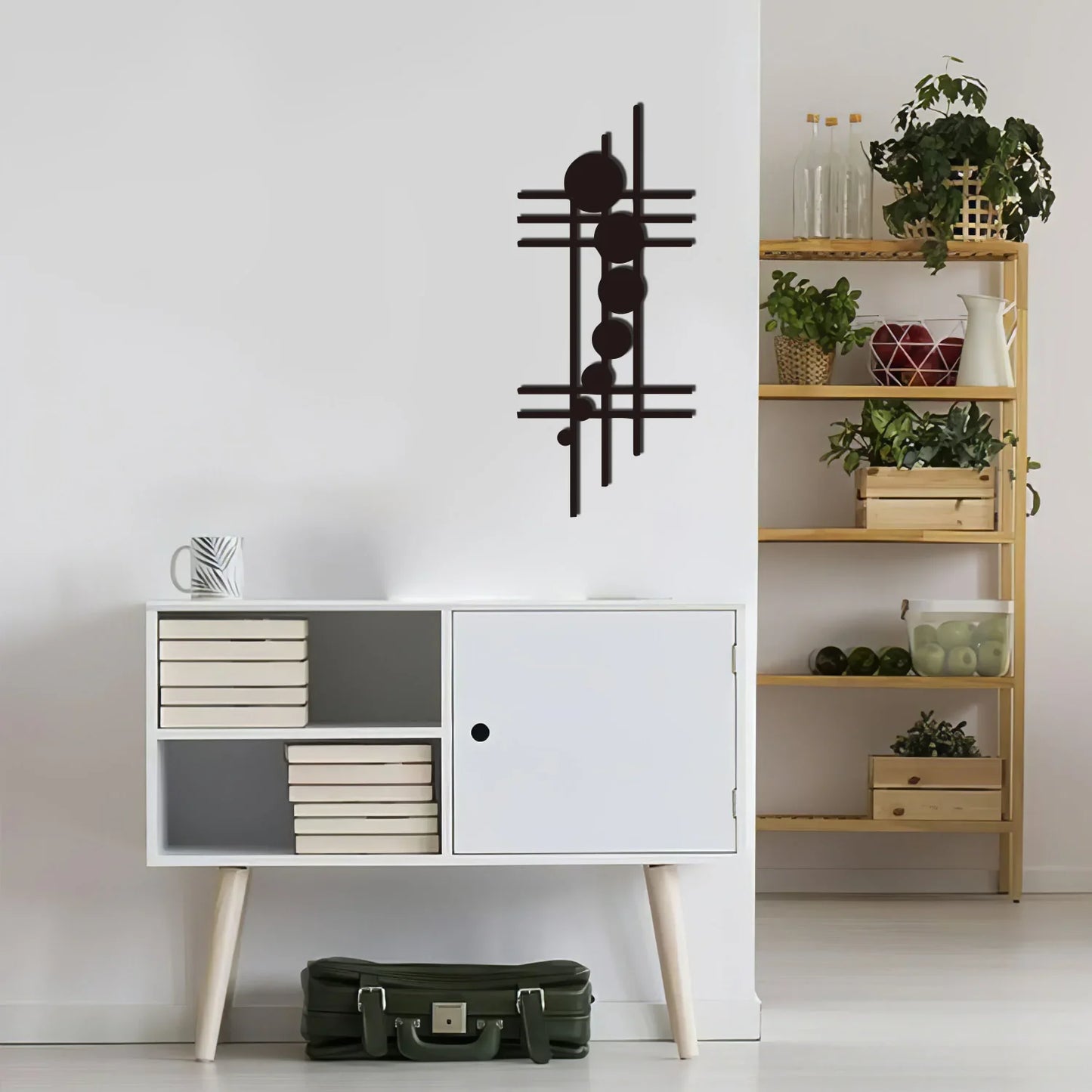 1PC Modern Geometric Metal Wall Art, Abstract Vertical Wall Decor, Abstract Unique Wall Decor, Vertical Iron Art, Nursery Decor