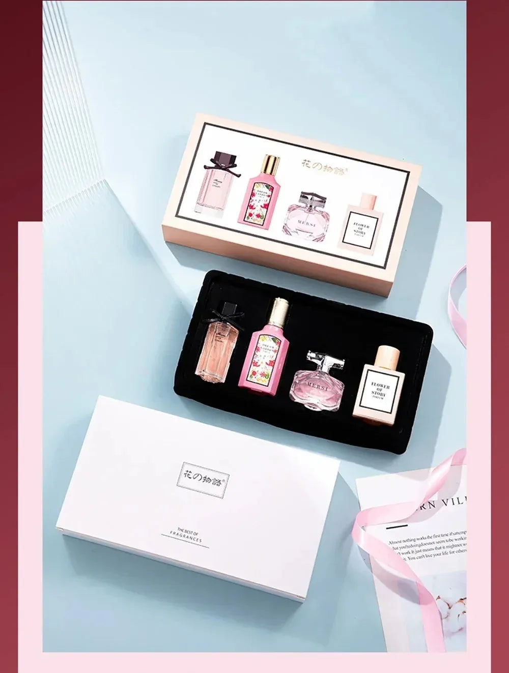 3*25ml+30ml Brand Perfume Women Gift Box four-piece Set Floral Pheromone Long-lasting Scent Exude feminine charm духи женские