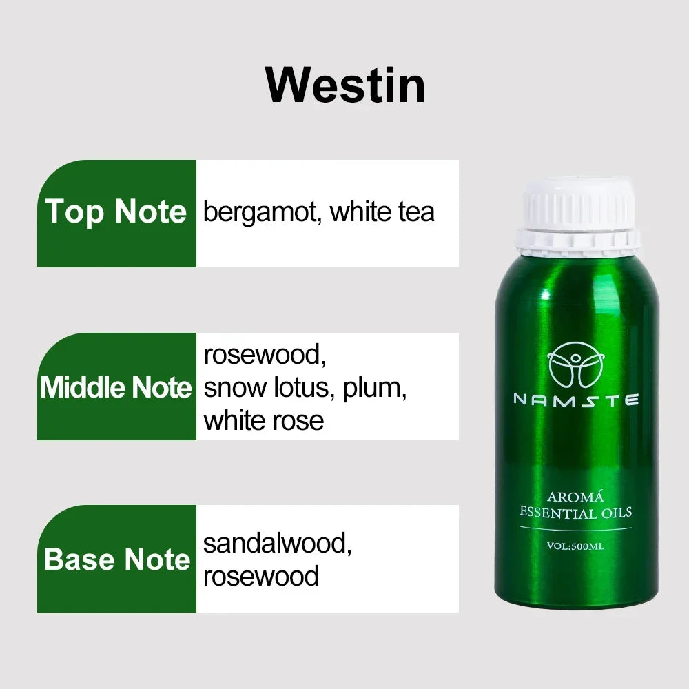 NAMSTE 500ml Perfumes Essential Oils For Aroma Diffuser Room Air Freshener Hot Sale Westin Hilton Ice age Kempinski Ritz Carlton