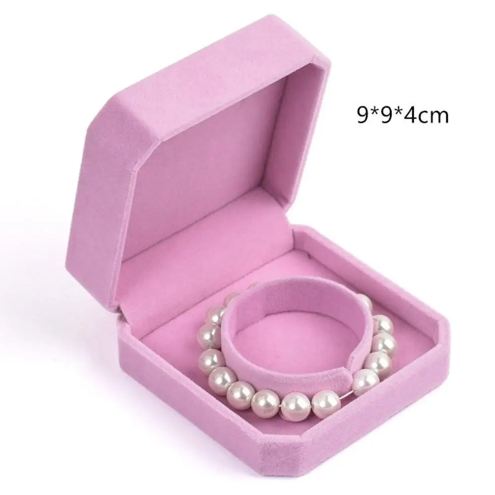 High-end Velvet Jewelry Box Necklace Ring Bracelet Pendant Earrings Storage Wedding Party Gift Box Jewelry Organizer Box Joyero
