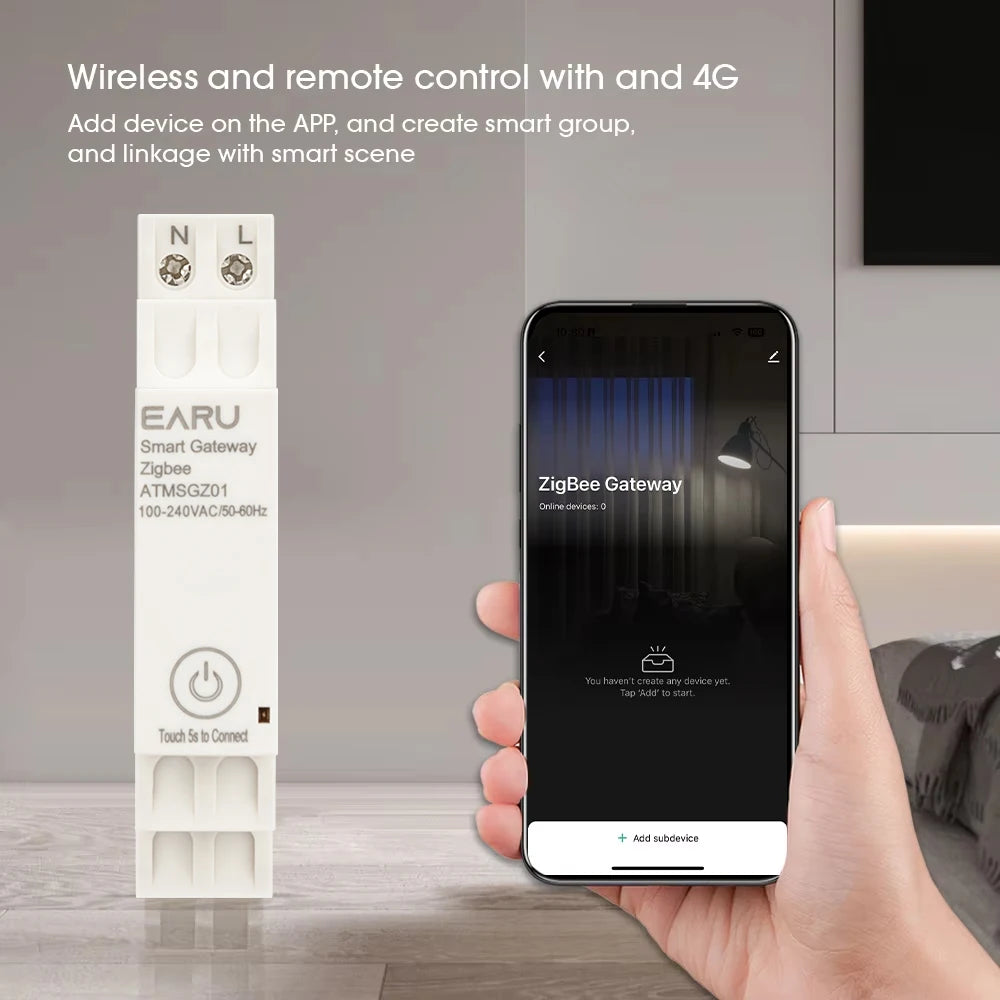 Tuya Smart Life App ZigBee 3.0 Gateway Hub Smart Home Appliances Wireless Bridge Remote Control Automation Device Works Din Rail