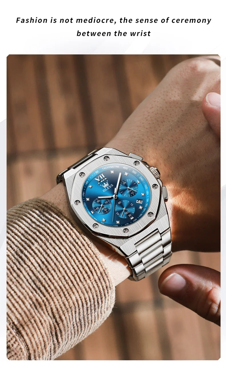 Watches for Men Top Luxury Brand OLEVS Quartz Men’s Watch Sport Waterproof Gold Wrist Watches Chronograph Date Relogio Masculino