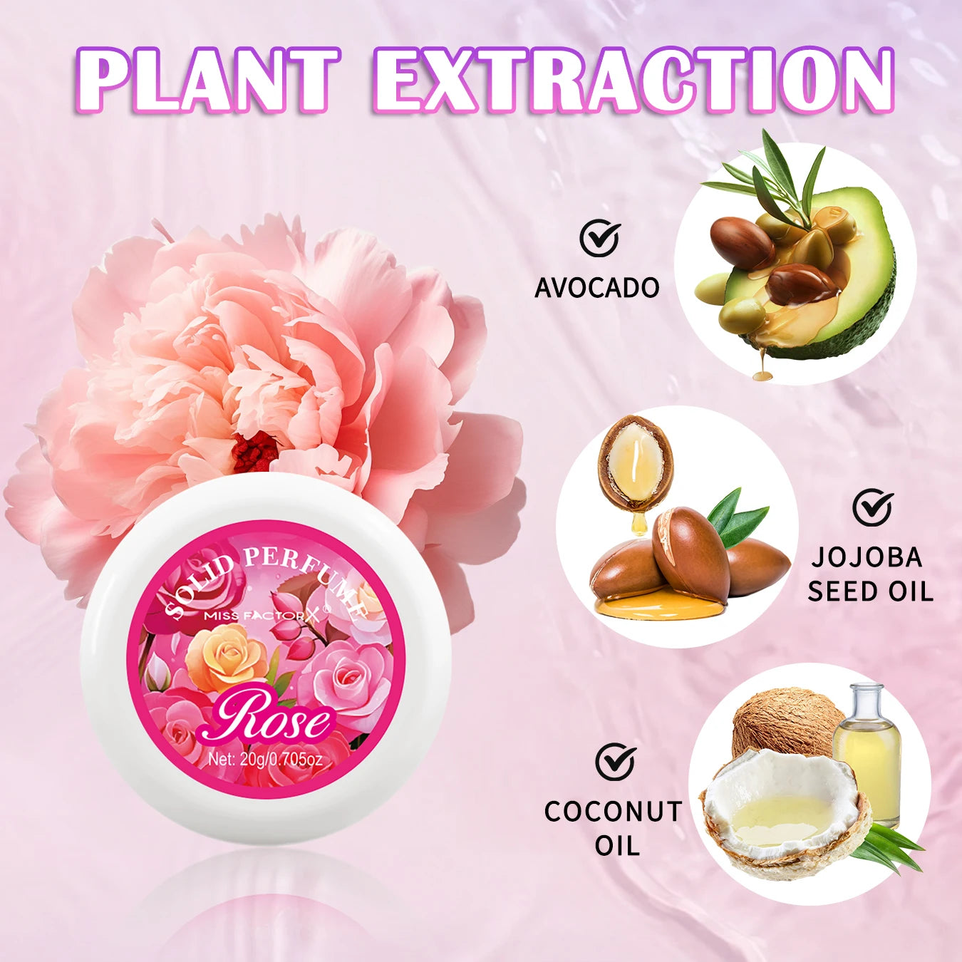 4PCS/Box Body Cream Gift Set Portable Solid Perfume Rose, Peony, Lavender, Cherry Blossom, Fresh Flower Scented Holiday Gift