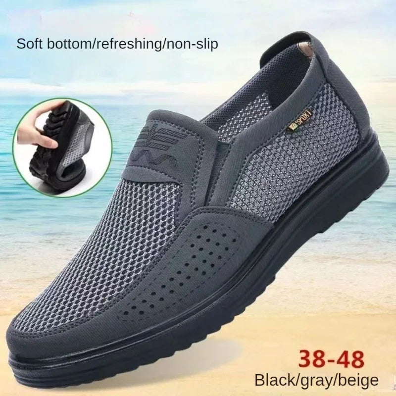 Men's Shoes 2025 Summer Casual Sneakers Breathable Mesh Chunky Sole Affordable Free Shipping