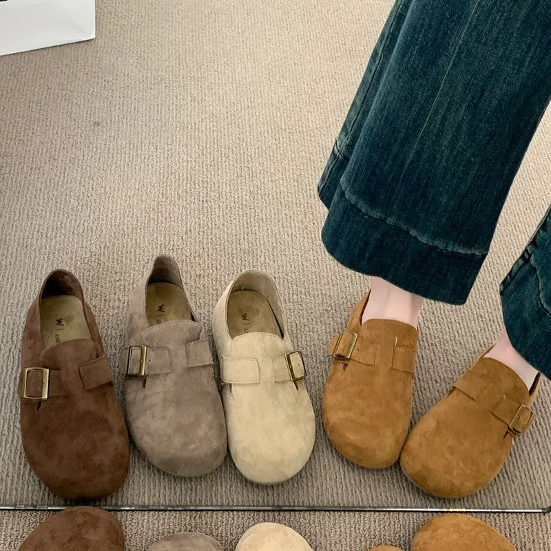 Women's Shoes Flats Barefoot Sneaker Woman 2025 Trend Moccasins Slip-on Round Toe Running Comfortable Stylish Retro on Offer New