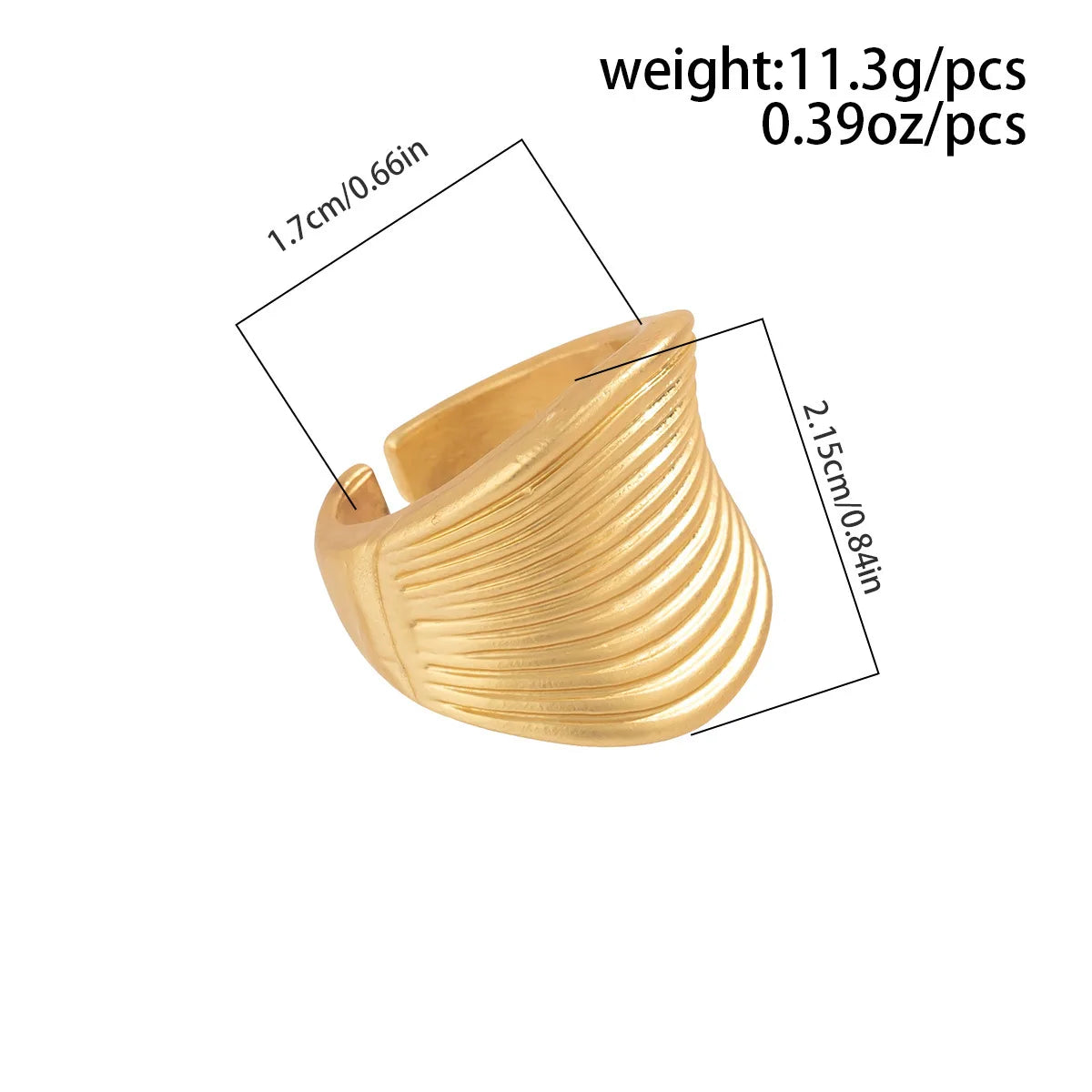Irregular Chunky Big Geometric Rings Gold Silver Color Rings for Women Men Stainless Steel Metal Texture Exaggerated Rings