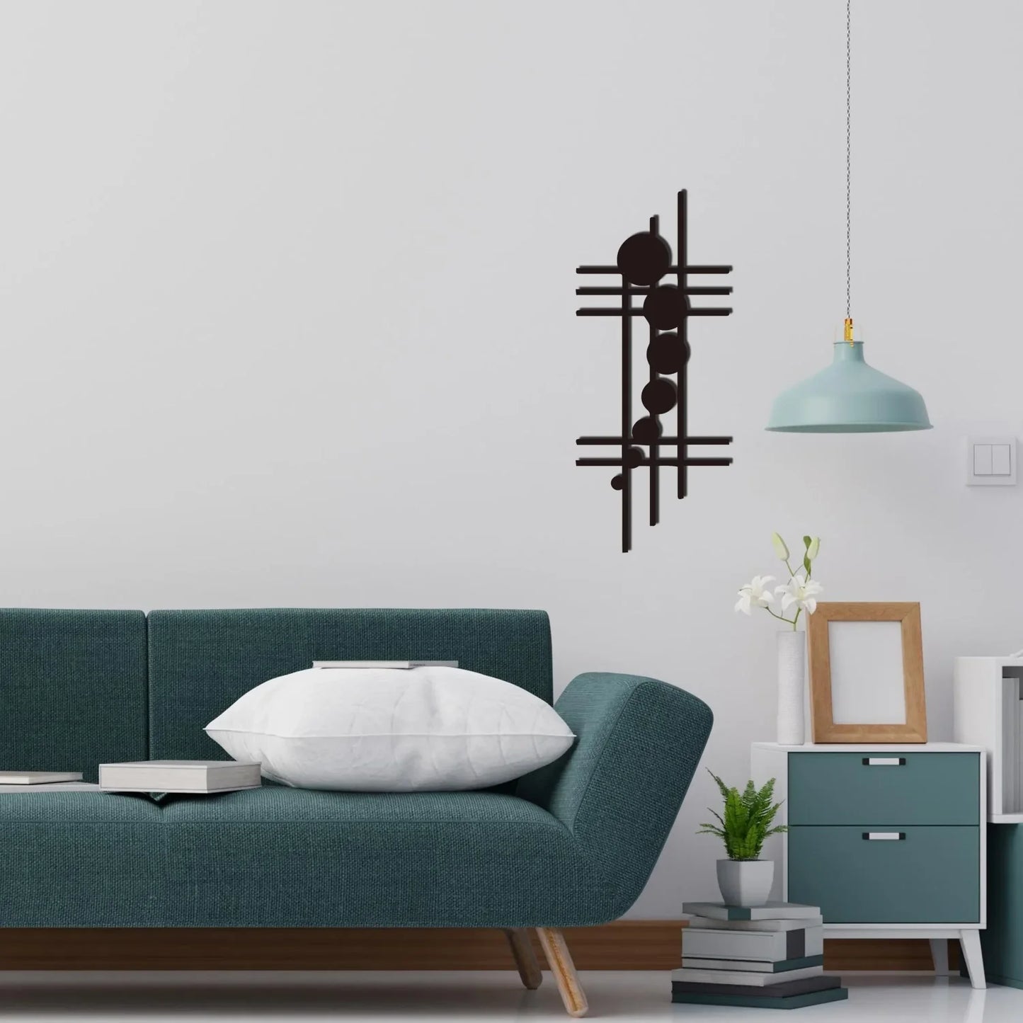 1PC Modern Geometric Metal Wall Art, Abstract Vertical Wall Decor, Abstract Unique Wall Decor, Vertical Iron Art, Nursery Decor