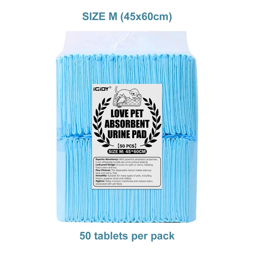Pet urine pad, disposable absorbent pad, non-woven fabric + absorbent resin, super absorbent, 4 sizes, pet hygiene products