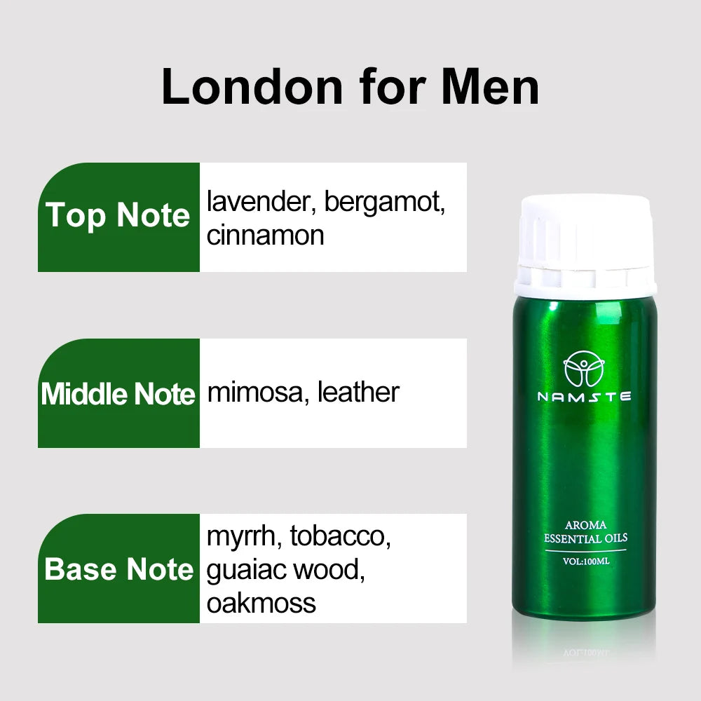 NAMSTE Hotel Perfume Oil 100ML Lavender Pure Essential Oils White Tea Coffee For Diffuser Aroma Oil Room Fragrance Air Freshener