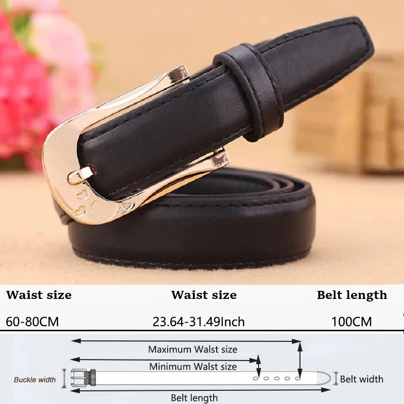 Women's Trousers Belt PU Leather Trend White Belt Fashion High Quality Trouser Belt Solid Vintage Pin Buckle Ladies Strap DT067