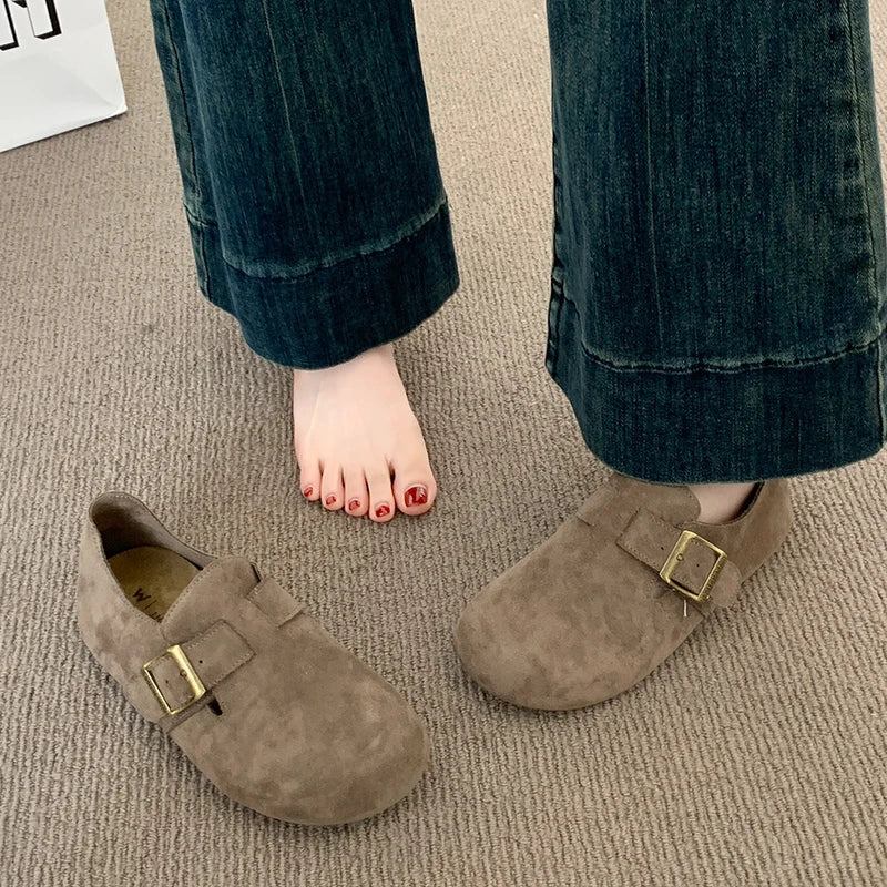 Women's Shoes Flats Barefoot Sneaker Woman 2025 Trend Moccasins Slip-on Round Toe Running Comfortable Stylish Retro on Offer New