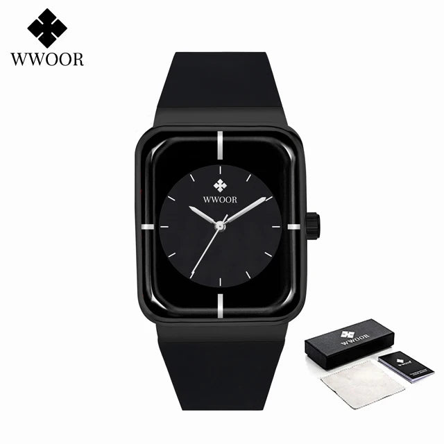 WWOOR  Men's Watches Top Brand Luxury Watch For Men Gold Fashion Stainless Steel Waterproof Quartz Wristwatch  Relogio Masculino