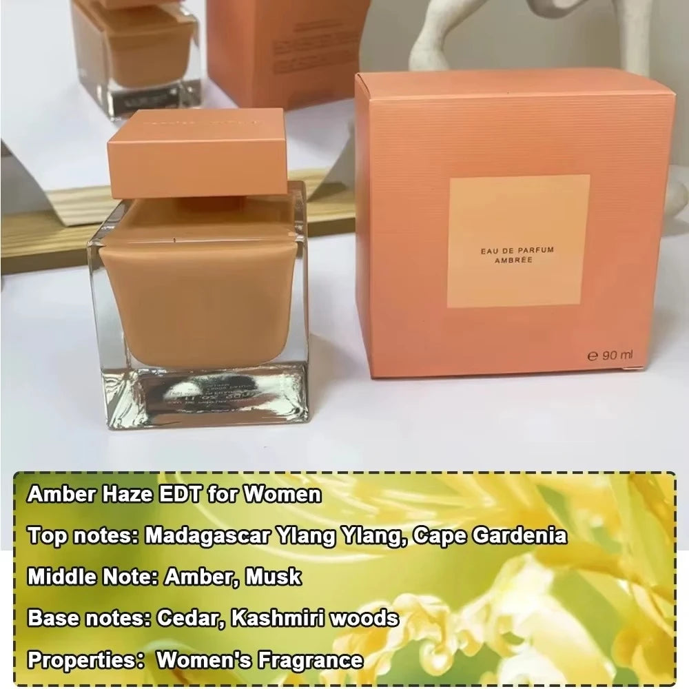 90ml Brand Women Perfume Long Lasting Woody Floral Eau de Parfum EDP Pure Musk Extract Women's Everyday Essential Perfume Gift