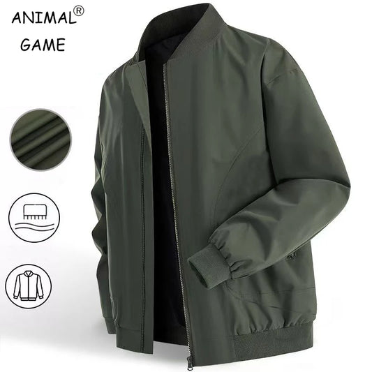 New Men's Bomber Jacket Coats Lightweight Windbreaker Spring Streetwear Fall Casual Jackets for Men Outdoor Mens Coats
