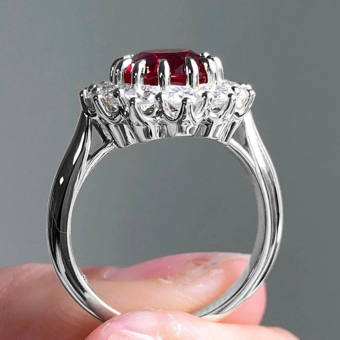 New Ruby Ring Stylish Simple Women's Zircon Jewelry Wedding