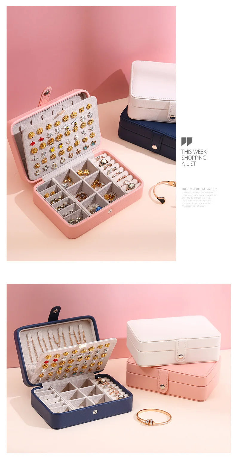 Jewelry Boxes Leather Jewelry Box Organizer Jewelry Display and Packaging Ring Box Suitable for Earrings and Rings