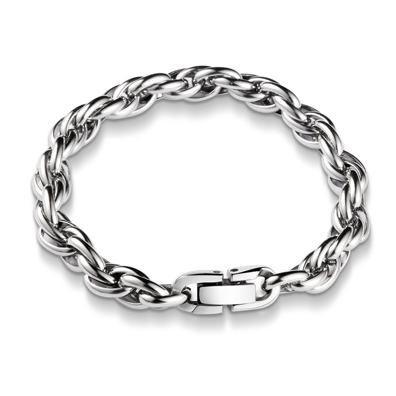Twisted Chain Bracelet for Men Women Stainless Steel Silver Color Chain Bracelets Bangle Male Jewelry Gift Wholesale