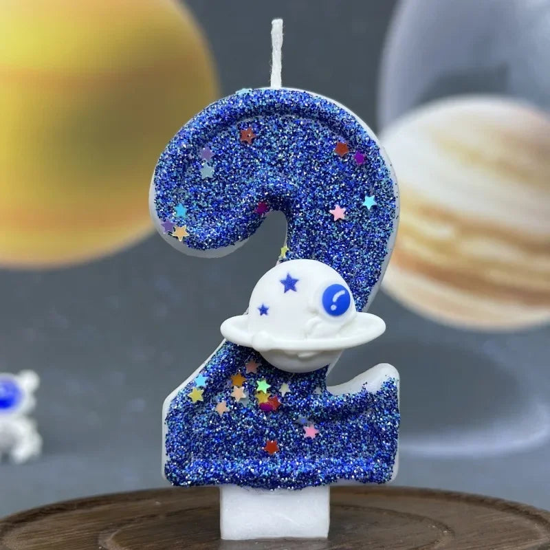 Number Candle, Blue Creative Birthday Cake Candle,use for Birthday Party and Wedding Decoration Mother's Day Graduatio