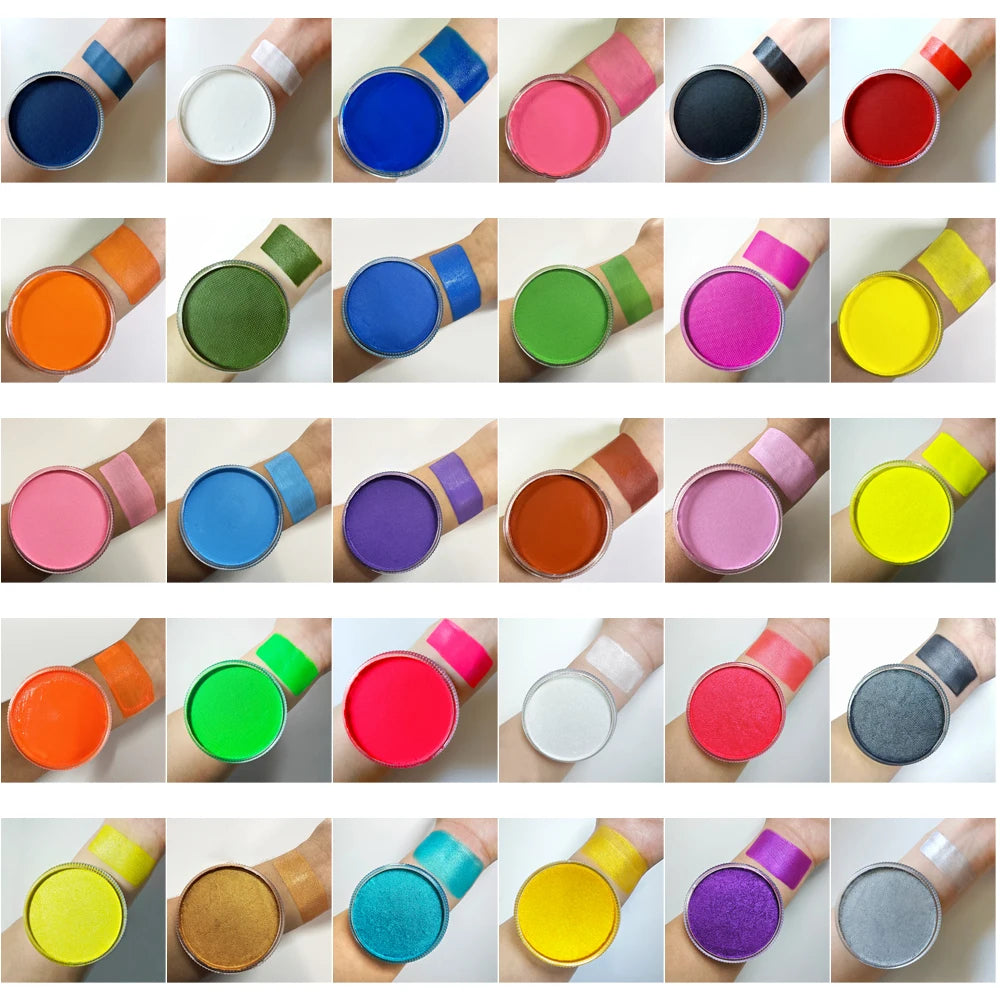 30g Face Paint Professional Matter UV Colors Water Based Makeup Eyeliner Neon Body Art