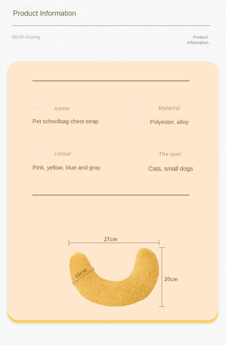 Pet Home Products Small Pillow Soft Cat and Dog Universal Pillow Creative Crescent Shaped Cervical Protection Pet Products