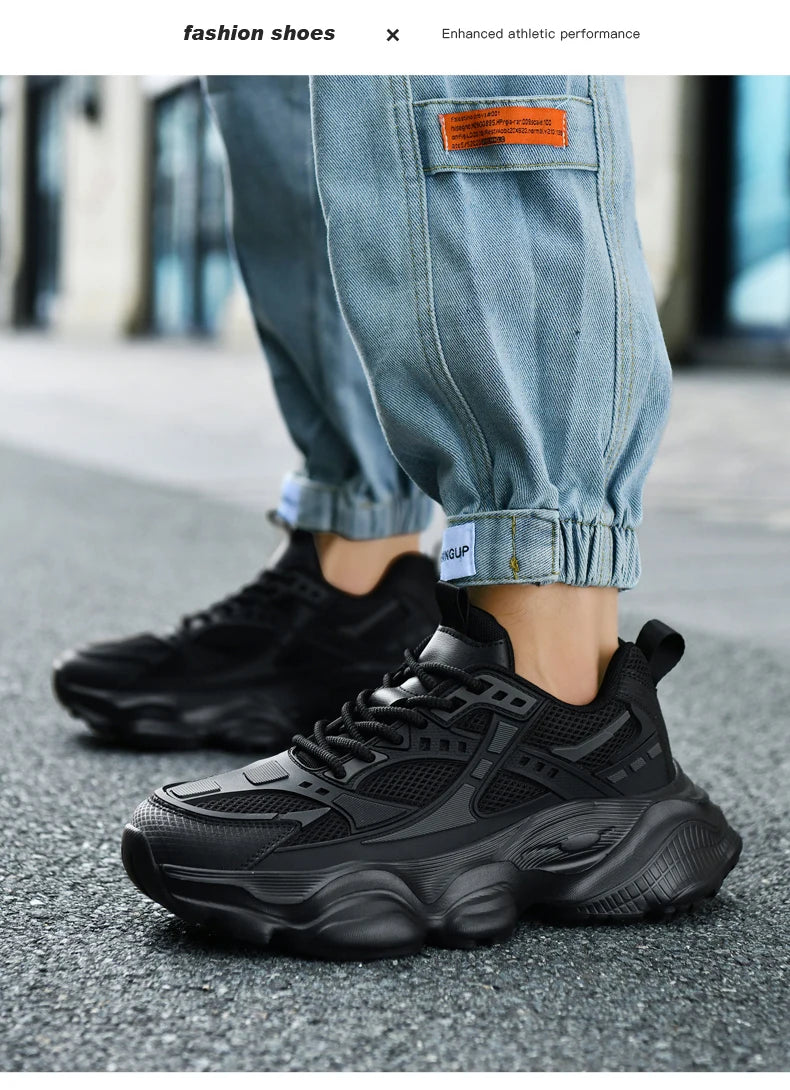 Men's Sneakers Casual  Athletic Walking Sneakers Male Black High Quality Trend Platform Running Basketball Shoes For Men 2025