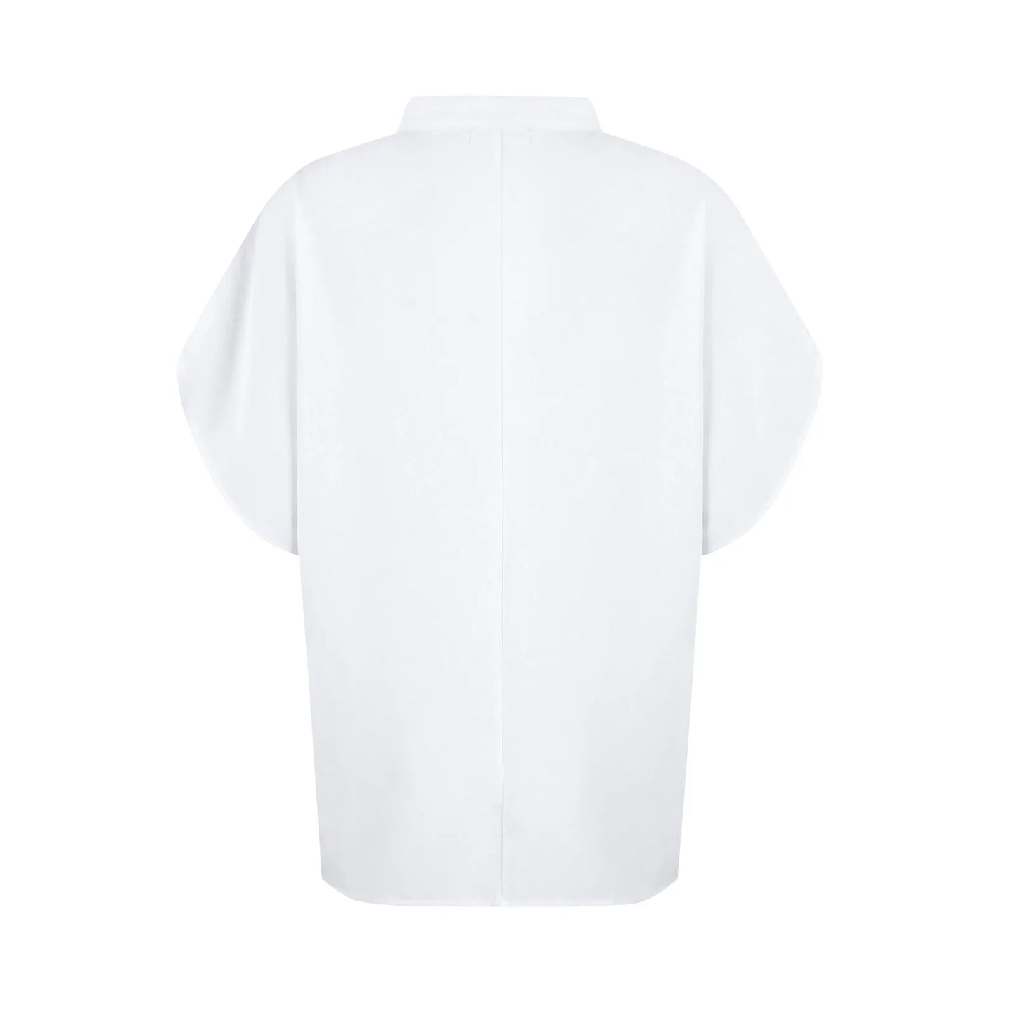 Summer Tops For Women Blouse 2024 Fashion Short Sleeve Solid V Neck Loose Shirts And Blouses Elegant Laies White Tops