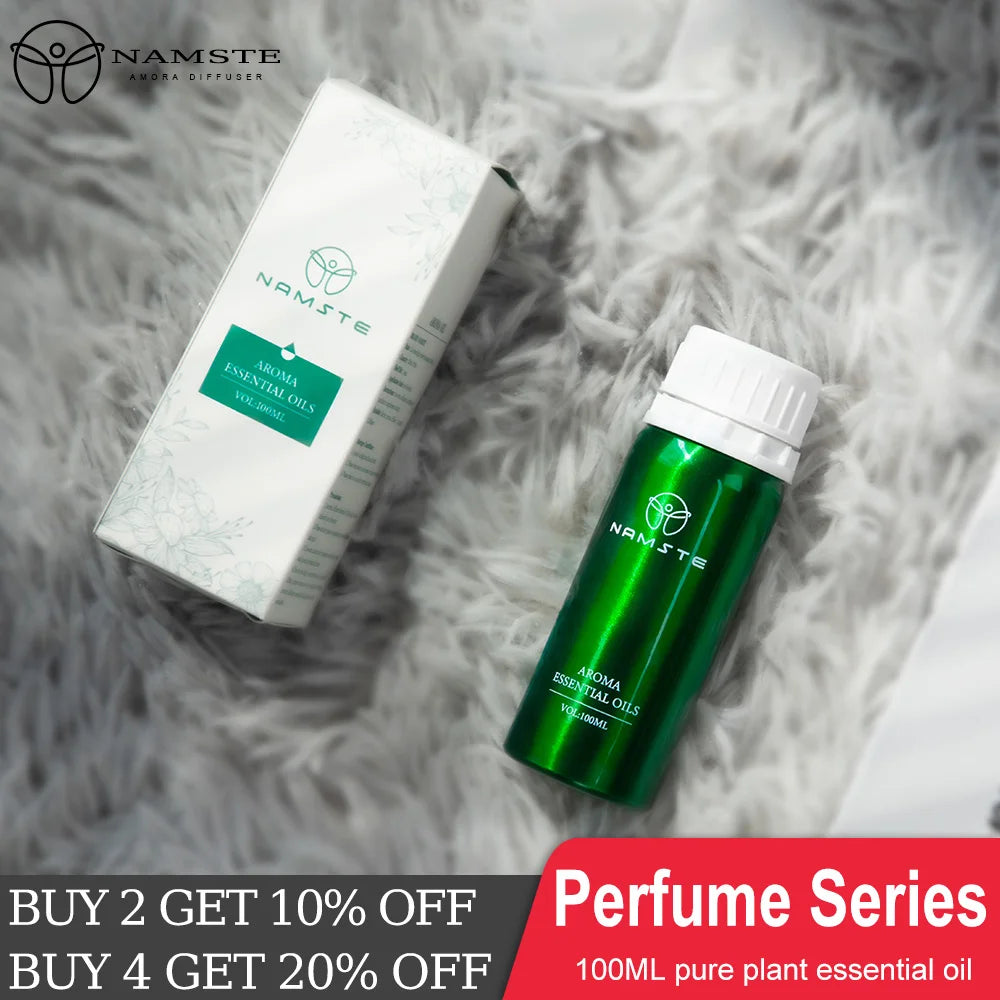 NAMSTE Hotel Perfume Oil 100ML Lavender Pure Essential Oils White Tea Coffee For Diffuser Aroma Oil Room Fragrance Air Freshener