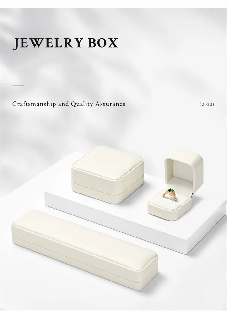 Oirlv Jewelry Ring Box Jewelry Organizer Ring Earrings Necklace Pendant Bracelet Storage Box Packaging Box Gift Case for Wedding