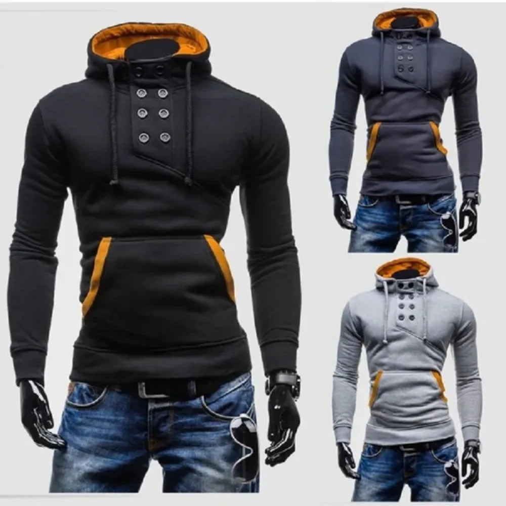 Men's Hoodie Sweatshirts for Men Pullover Spring Autumn Slim Fit Tops Sweatshirt Mens Casual Blouses Hoodie