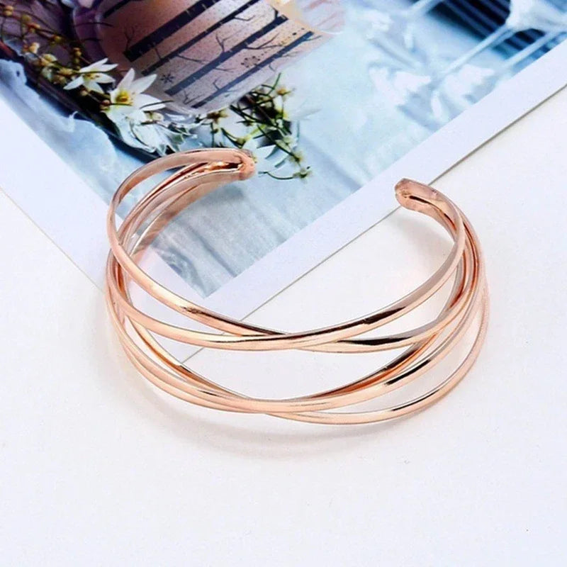 Bracelet Luxury Jewelry Rose Stainless Steel Bracelets Bangles Female Charm Bracelet for Women Pulseras Mujer Браслет Женский 팔찌