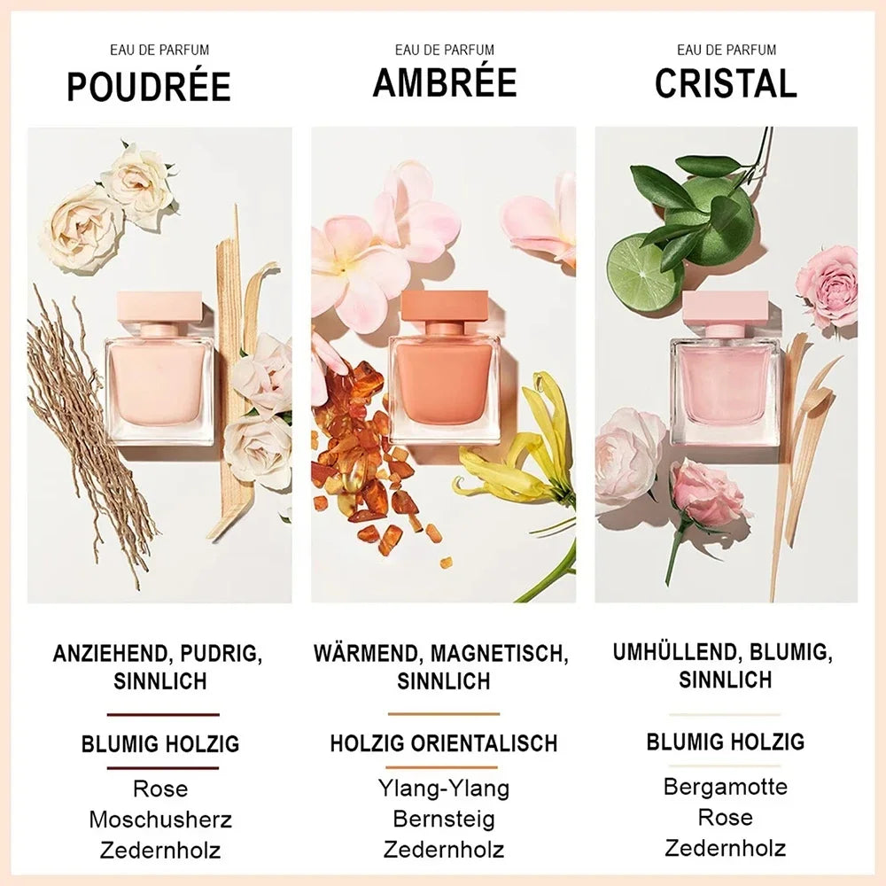 90ml Brand Women Perfume Long Lasting Woody Floral Eau de Parfum EDP Pure Musk Extract Women's Everyday Essential Perfume Gift