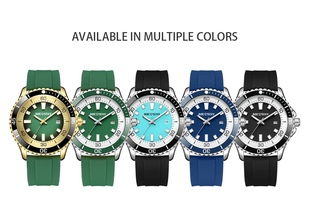 Fashion New Watches for Men Multi Functional Luminous Date Quartz Wrist Watch Man Clock Leisure Sports Waterproof Men's Watch