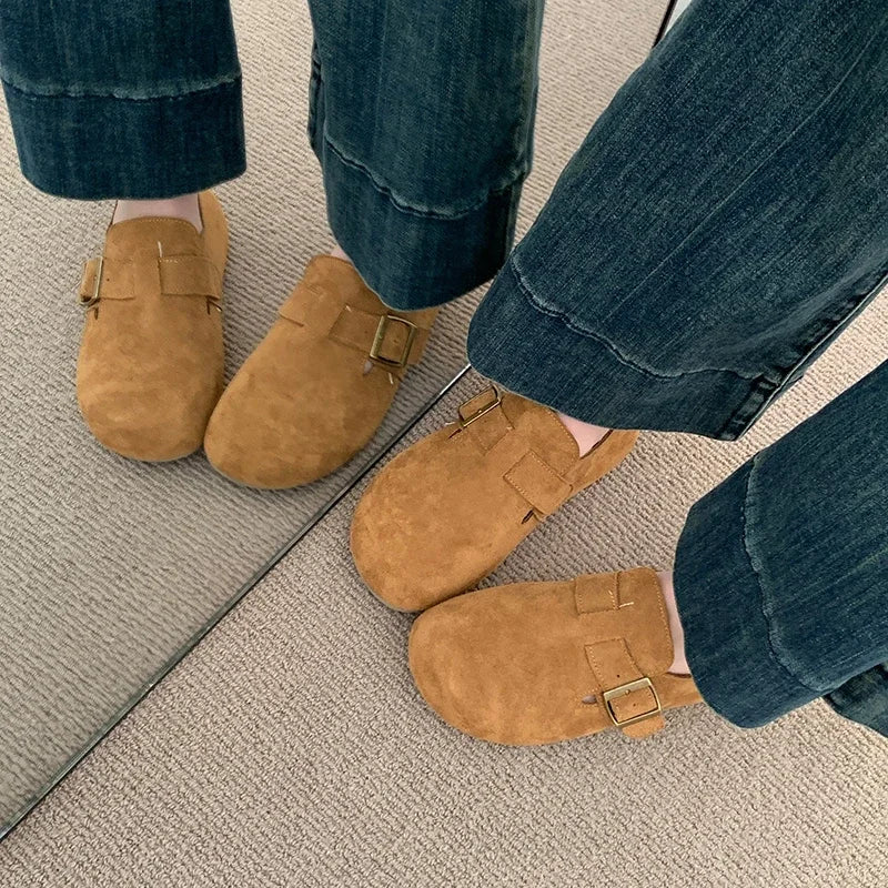 Women's Shoes Flats Barefoot Sneaker Woman 2025 Trend Moccasins Slip-on Round Toe Running Comfortable Stylish Retro on Offer New