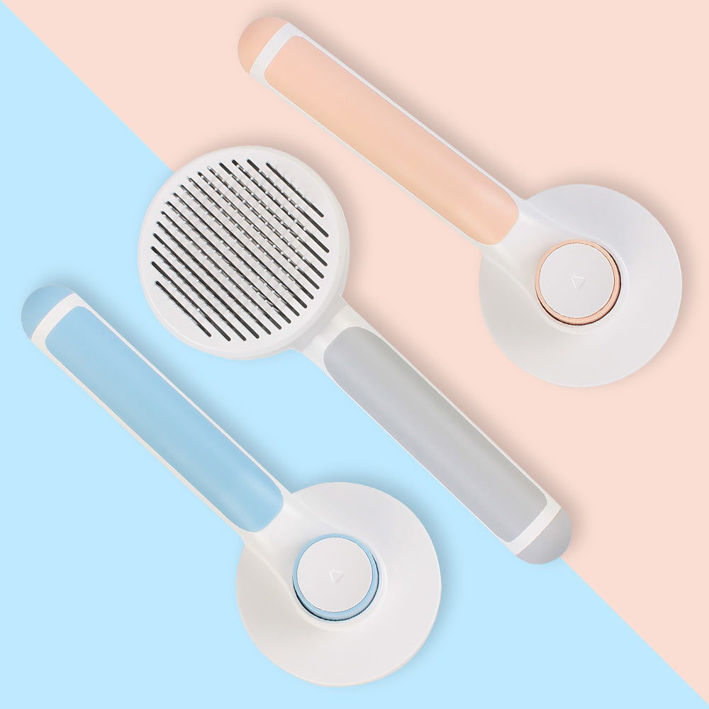 Cat Hair Cleaner Pet Accessories Cleaning and Beauty Products Self Cleaning Brush Pet Comb Plastic