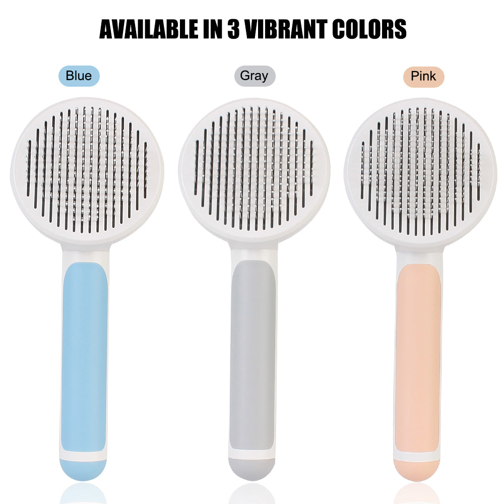 Cat Hair Cleaner Pet Accessories Cleaning and Beauty Products Self Cleaning Brush Pet Comb Plastic
